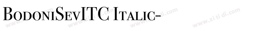 BodoniSevITC Italic字体转换